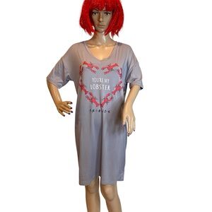 F•R•I•E•N•D•S FRIENDS Sleep Shirt Night Shirt "You're My Lobster" Size Small VGC